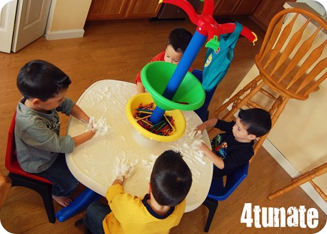 shaving cream children's activity