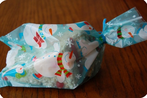 rice krispie Christmas treat bag