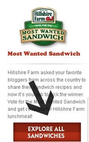 vote for hillshire farm most wanted sandwich