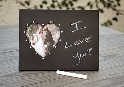 homemade valentine picture frame craft