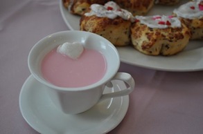 pink hot chocolate for valentine's day