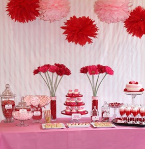 valentine's day party table