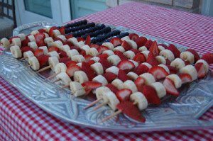 flag fruit kabobs for july 4th