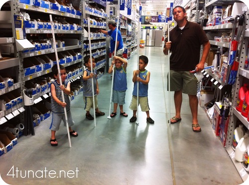 taking kids to lowes