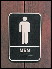 gas station men's bathroom sign