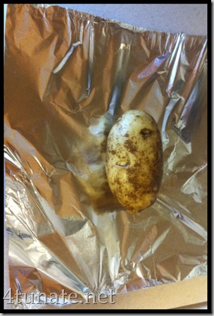 fixing baked potatoes in the crock pot