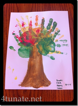 handprint fall tree for kids