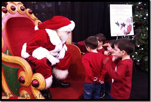 a visit with santa at the christmas gift and hobby show