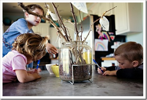 making a thankful tree with kids