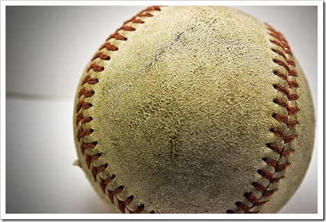 close up baseball shot