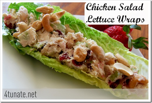 easy chicken salad lettuce wraps