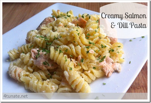 easy creamy salmon and dill pasta