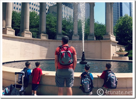 chicago millineum park with kids