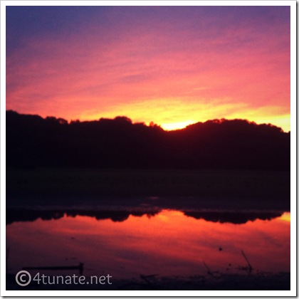 sunset at eagle creek park indianapolis in