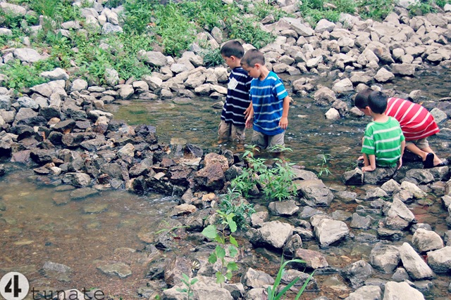 Disagreement Wade Enlighten Simple Outdoor Adventures for Boys {Day 13}: Building a Creek Dam | 4tunate