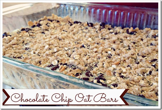 chocolate chip oat bars recipe