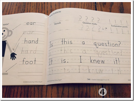 handwriting without tears homeschool kindergarten
