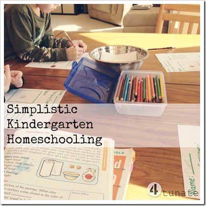 simplistic kindergarten homeschooling