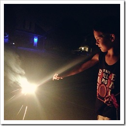 4th of july holding sparklers