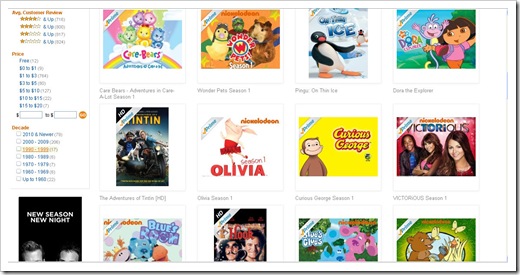 amazon prime instant downloads kids and family