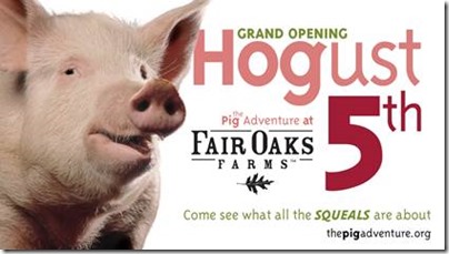 pig adventure grand opening fair oaks farm august 5th