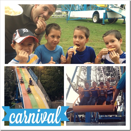 quadruplets at a carnival