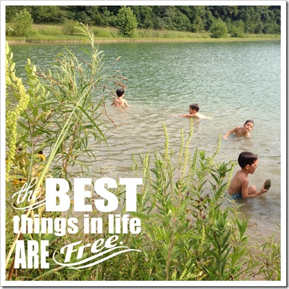 final farewell to summer - swimming at the pond