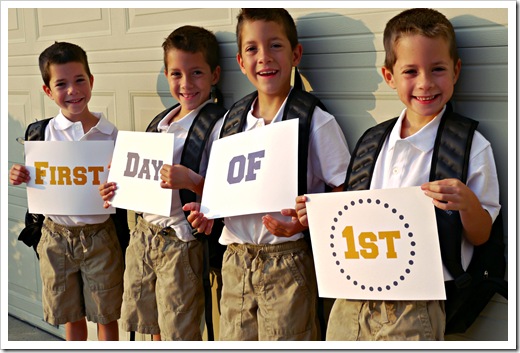 on the first day of 1st grade