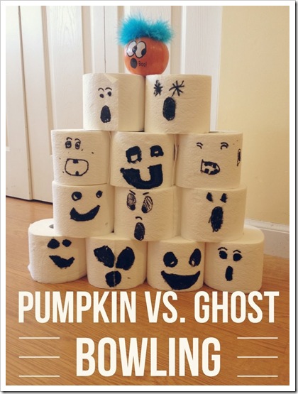 pumpkin vs. ghost bowling halloween game