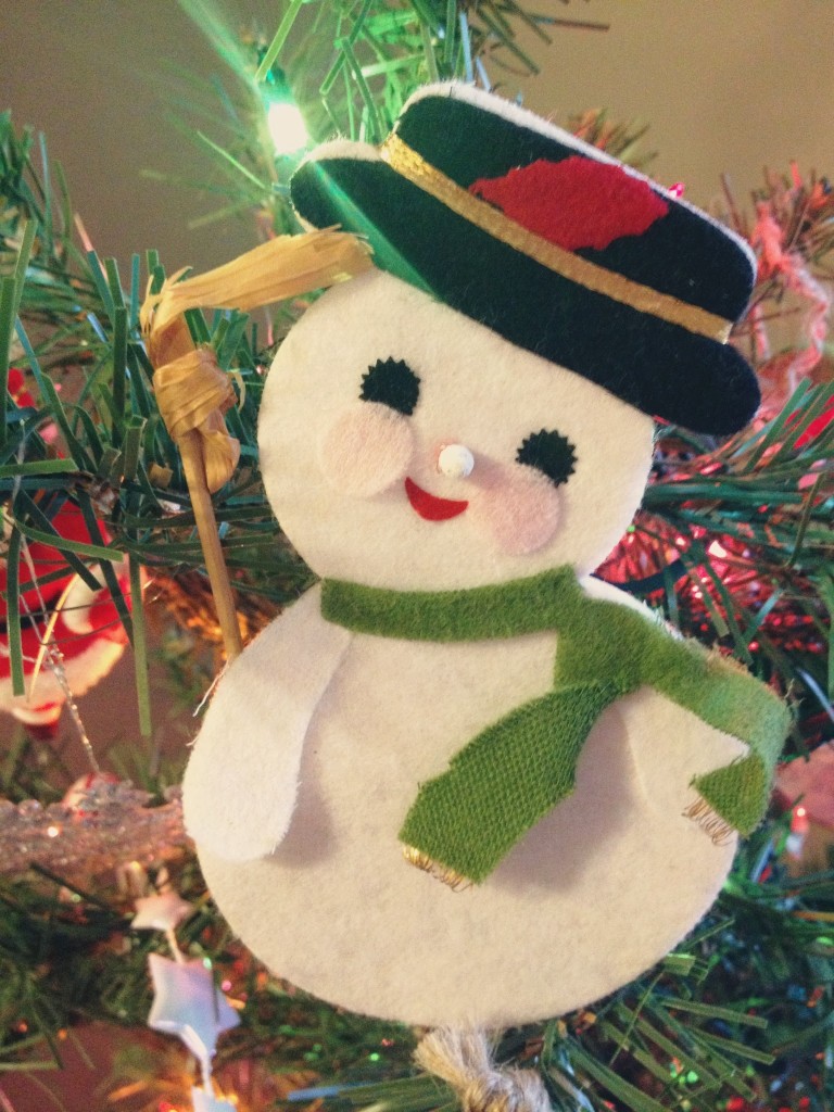 frosty the snowman vintage christmas ornament