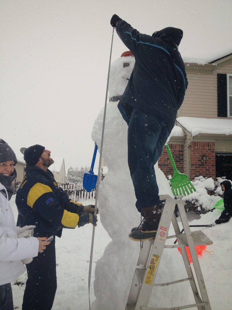 building a giant ten foot snowman